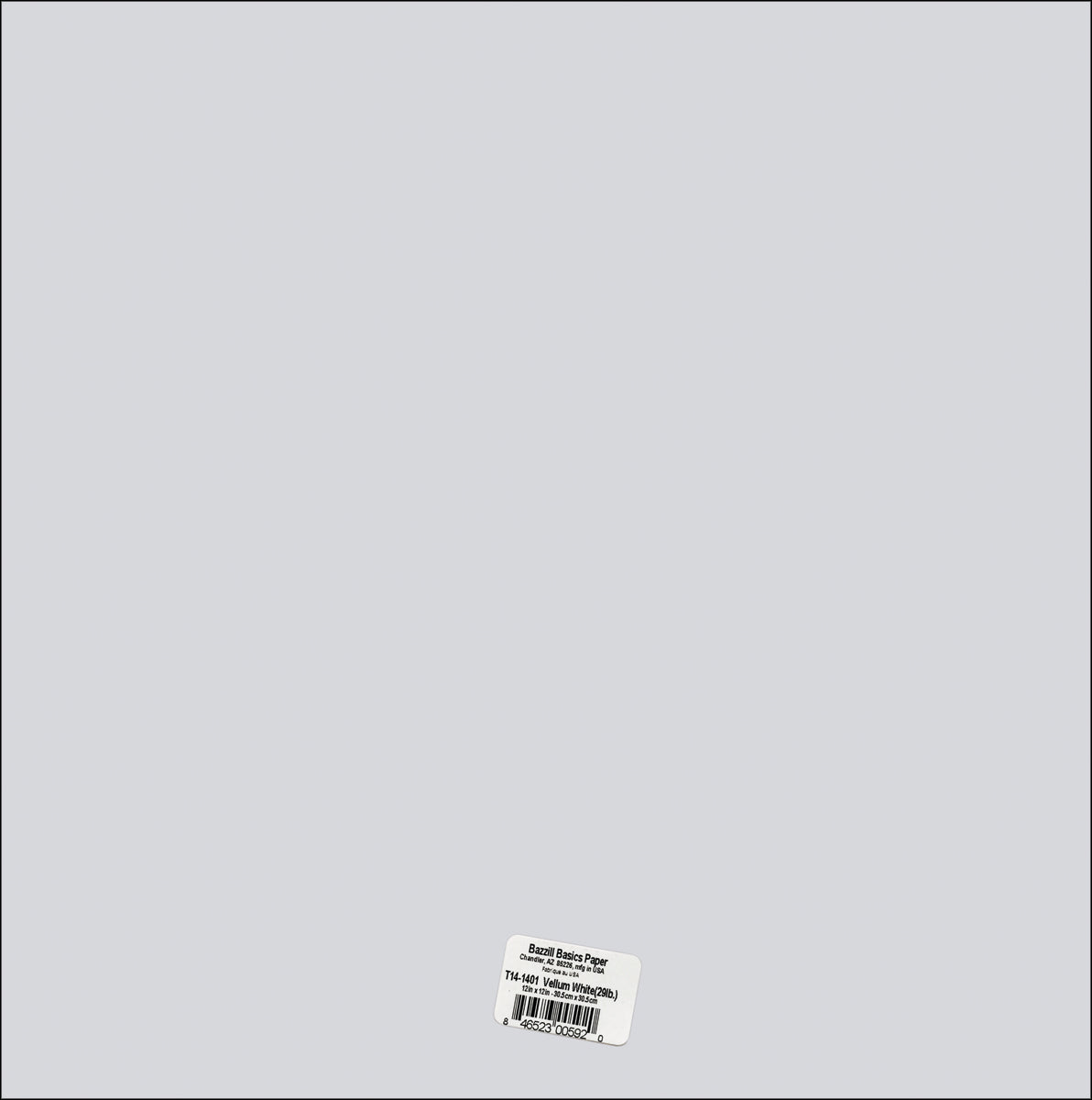 Bazzill Vellum 12"X12" 25/Pkg - White 29lb