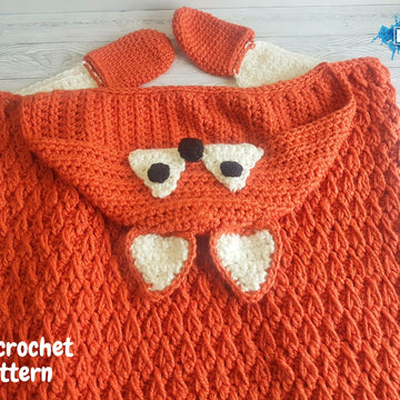 Woodland Fox Hooded Blanket For Adults & Kids
