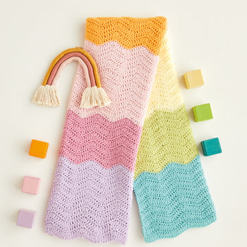 Crochet Rainbow Wave Blanket in Sirdar Snuggly DK - BSS5426 - Downloadable PDF