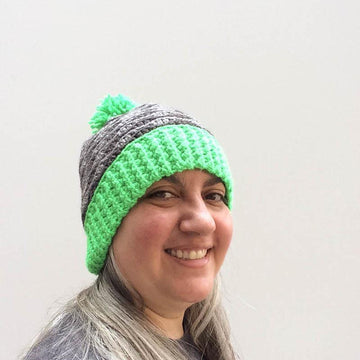 Pop of Color Waves Slouchy Hat