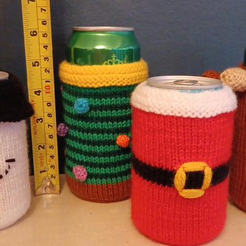 PDF Christmas DK knitting pattern - Can Sleeve Cosy/Cosies