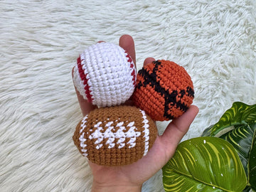 Hacky Sack Crochet Pattern: Baseball, Basketball, Rugby