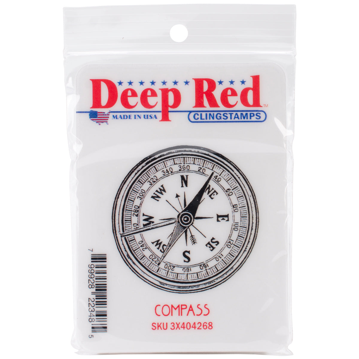Deep Red Stamps Deep Red Cling Stamp 2"X2" - Compass