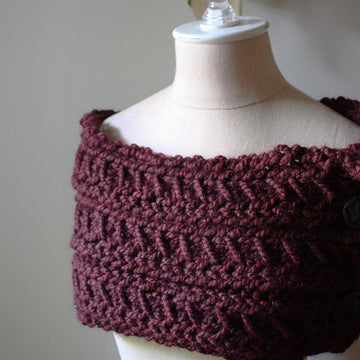 Bordeaux Chunky Cowl / Shoulder Warmer
