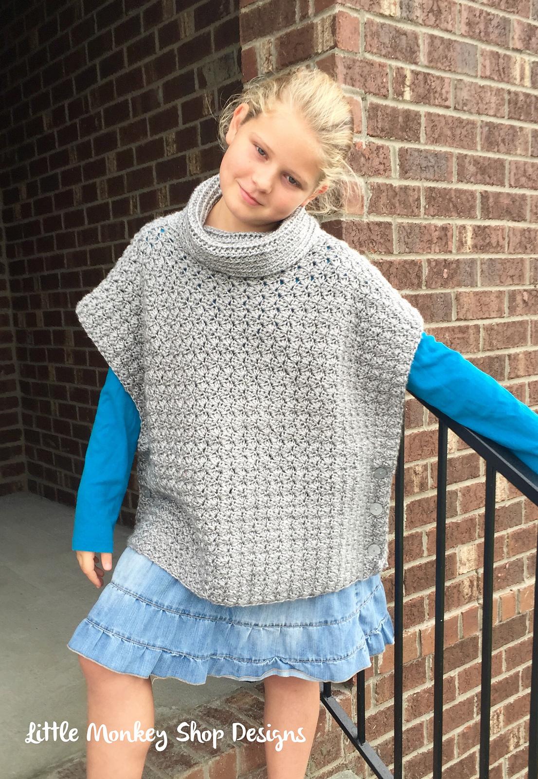 Fiona Poncho Pullover with Cowl