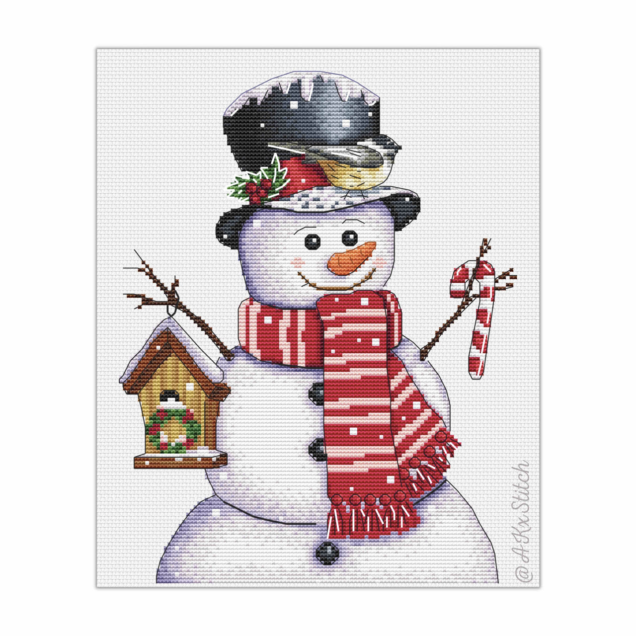Snowman Cross Stitch PDF Pattern