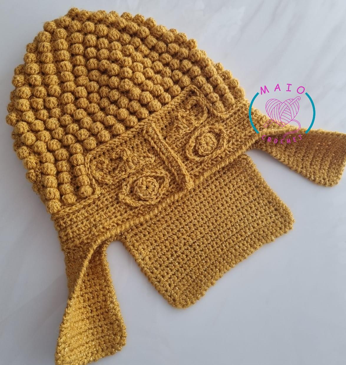 Dacian Helmet Crochet Hat