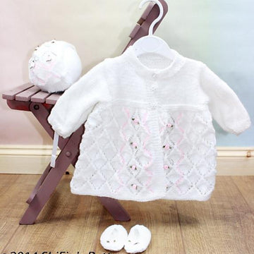 Lacy Diamonds Matinee Knitting Pattern #73