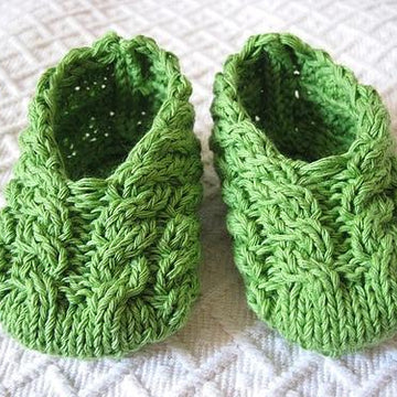 Cable Baby Slippers