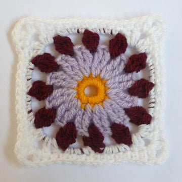 Crochet Granny Square Floral Afghan Block Motif Square LD-113