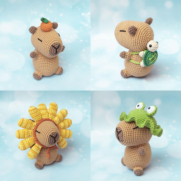 Capybara with accessories