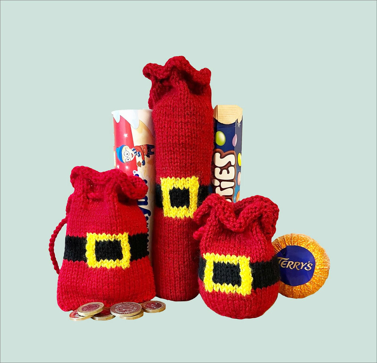 Santa belt chocolate gift bags