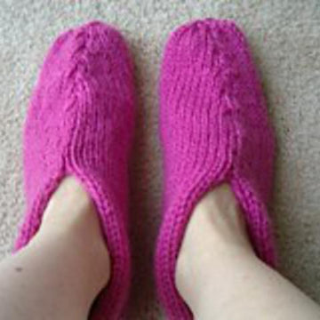 Sage - 12ply easy knit slippers