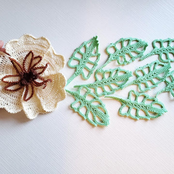 3D flower and openwork leaf pattern
