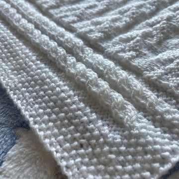 Cable & Leaf Baby Blanket