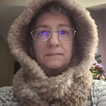 Faux Fur Bonnet with Scarf
