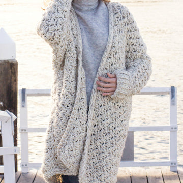 Coastal Fog Chunky Cardigan