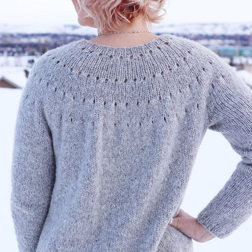 Easy Eyelet Yoke Sweater
