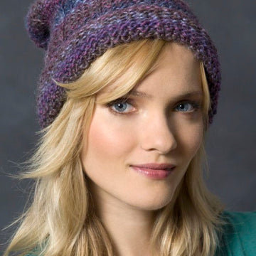 Rib Knit Hat in Red Heart Boutique Treasure - LW2733