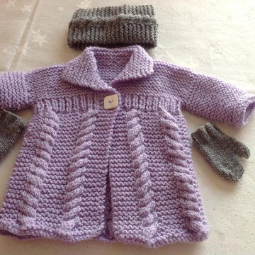 Cable Coat for 18" Dolls