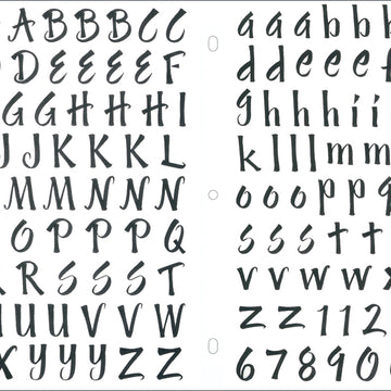 Sticko Alphabet Stickers - Brush Black