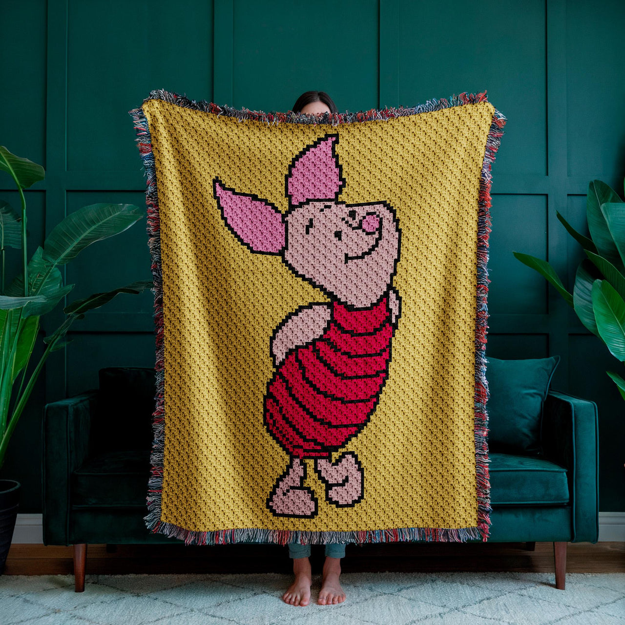 Piglet Blanket C2C Crochet Pattern
