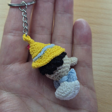 Pinocchio bust keychain