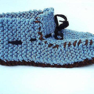 605 MEN'S Knit Moccasin Loafer Slippers