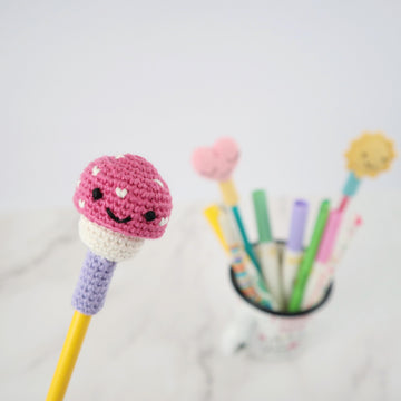 Sunshine, Mushroom & Heart Pencil Toppers