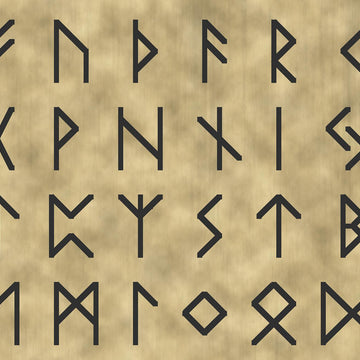 Overlay Mosaic Crochet Square - RUNES alphabet letters