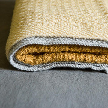 Seed Stitch Diamonds Blanket