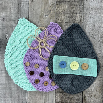 Eggtastic Dishcloth Canvas (Stockinette Version)