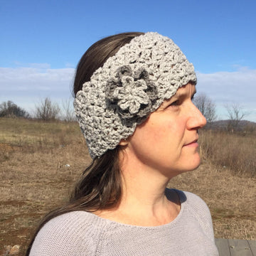Ear Warmer with flower