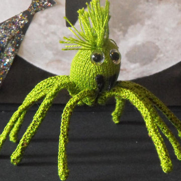 FREE Halloween Spider Family knitting pattern