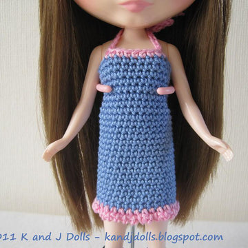 Donkey Hat and Dress Pattern for Blythe Dolls