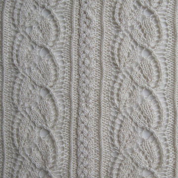 Cabled Dayflower Shawl