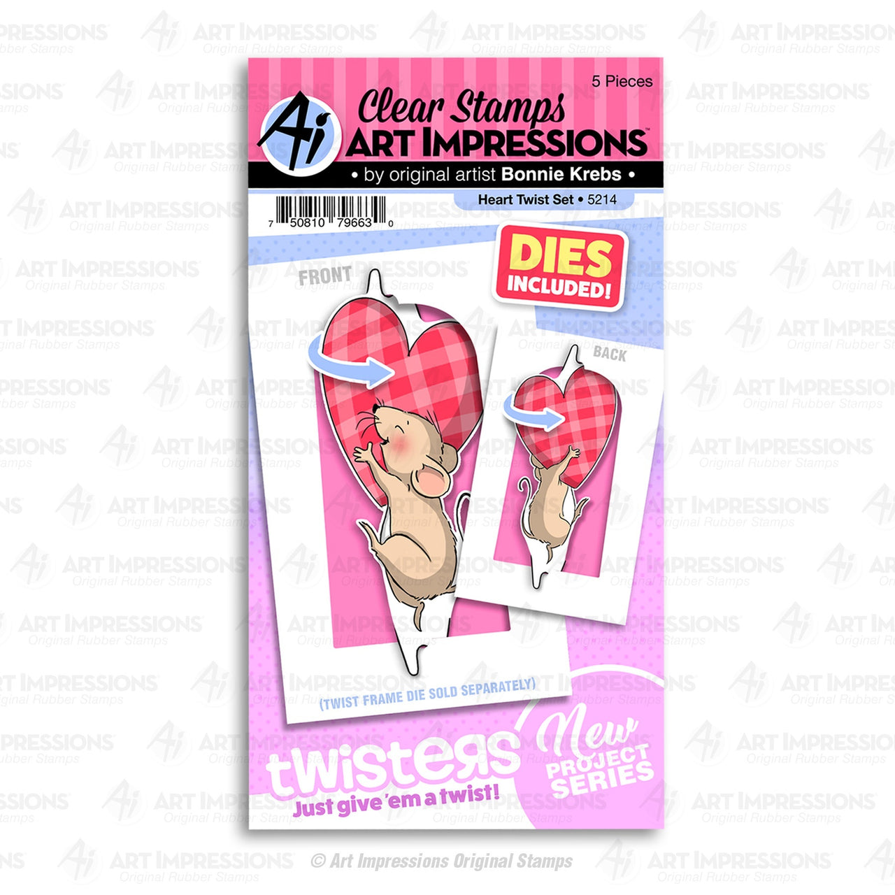Art Impressions Twisters Stamp & Die Set - Heart Twist