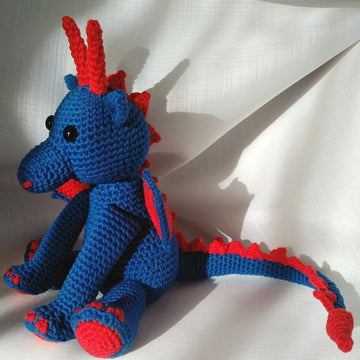 Denzel the Dragon - UK Terminology - Amigurumi