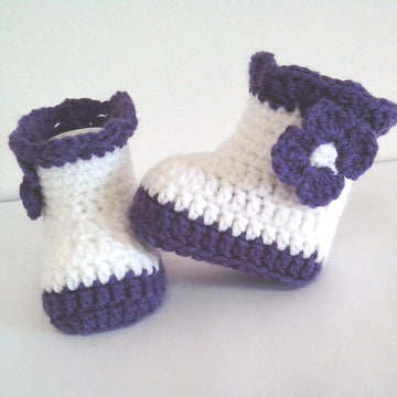 Flowers Baby Booties
