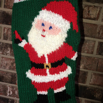 Santa with Cardinal Stocking