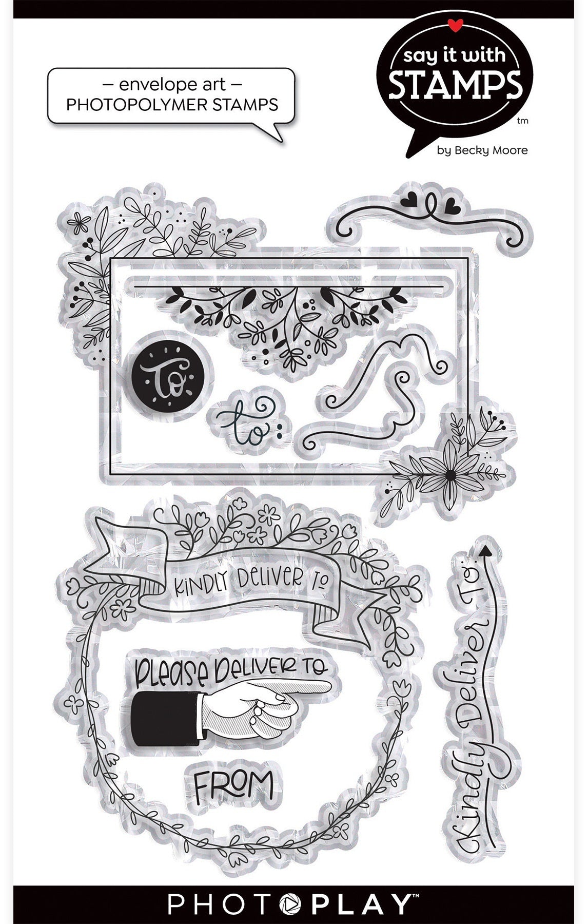Photoplay Paper PhotoPlay Say It With Stamps Photopolymer Stamps - Envelope Art