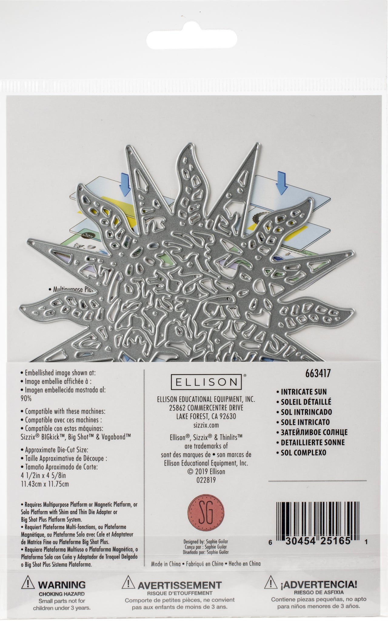 Sizzix Thinlits Dies By Sophie Guilar - Intricate Sun