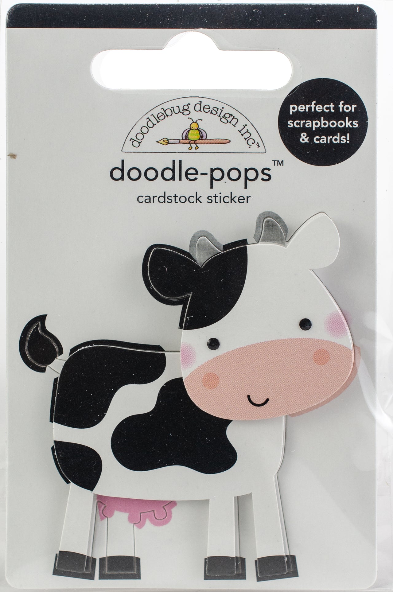 Doodlebug Doodle-Pops 3D Stickers - What's Moo?