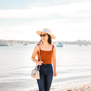 Terracotta Ribbed Crop Top
