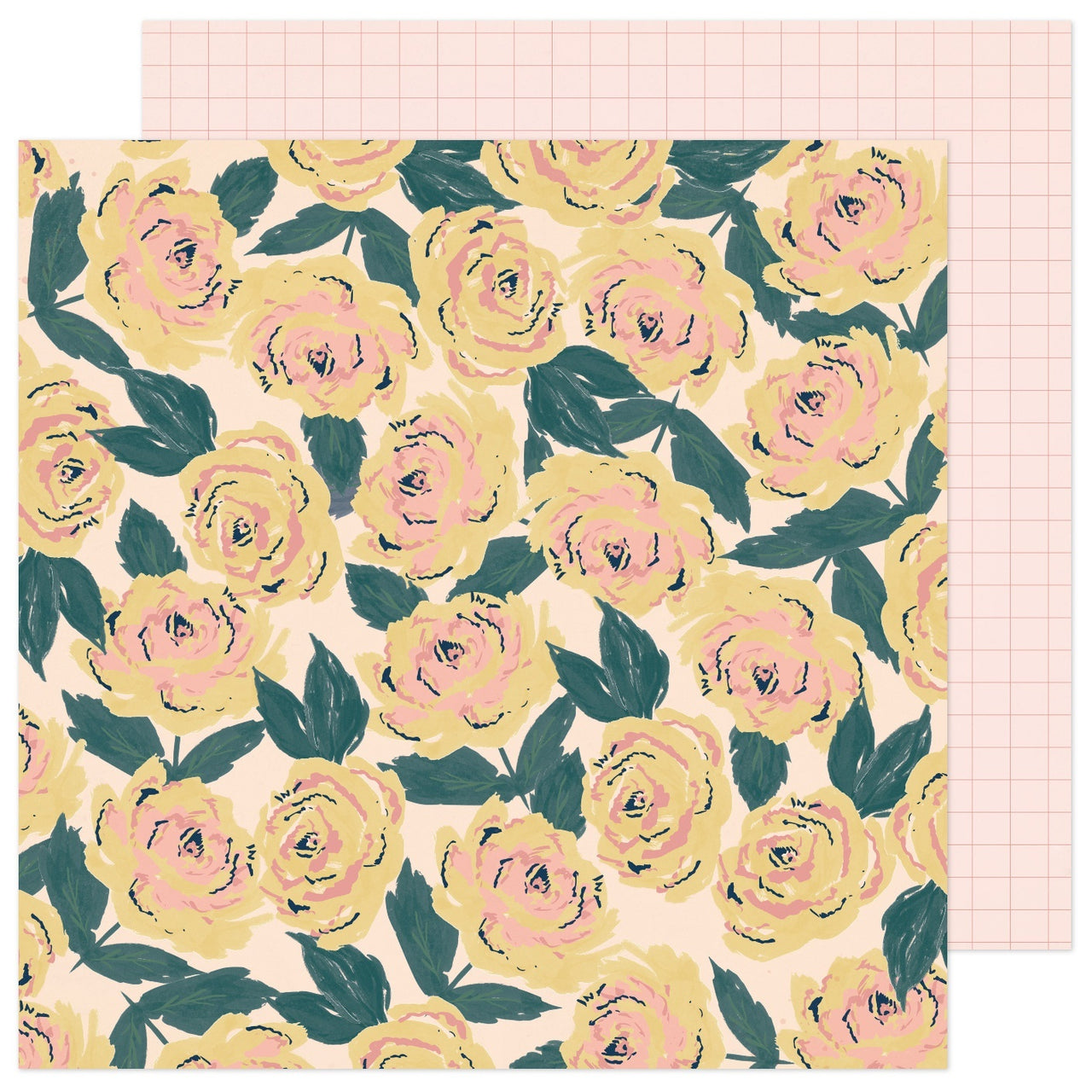 American Crafts Fresh Bouquet Double-Sided Cardstock 12"X12" 25/Pkg - Blooming