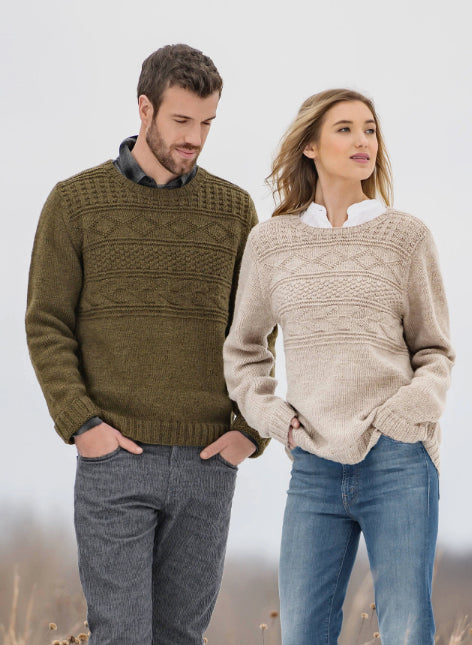 Pemberton Pullover in Blue Sky Fibers Woolstok - 202020 - Downloadable PDF
