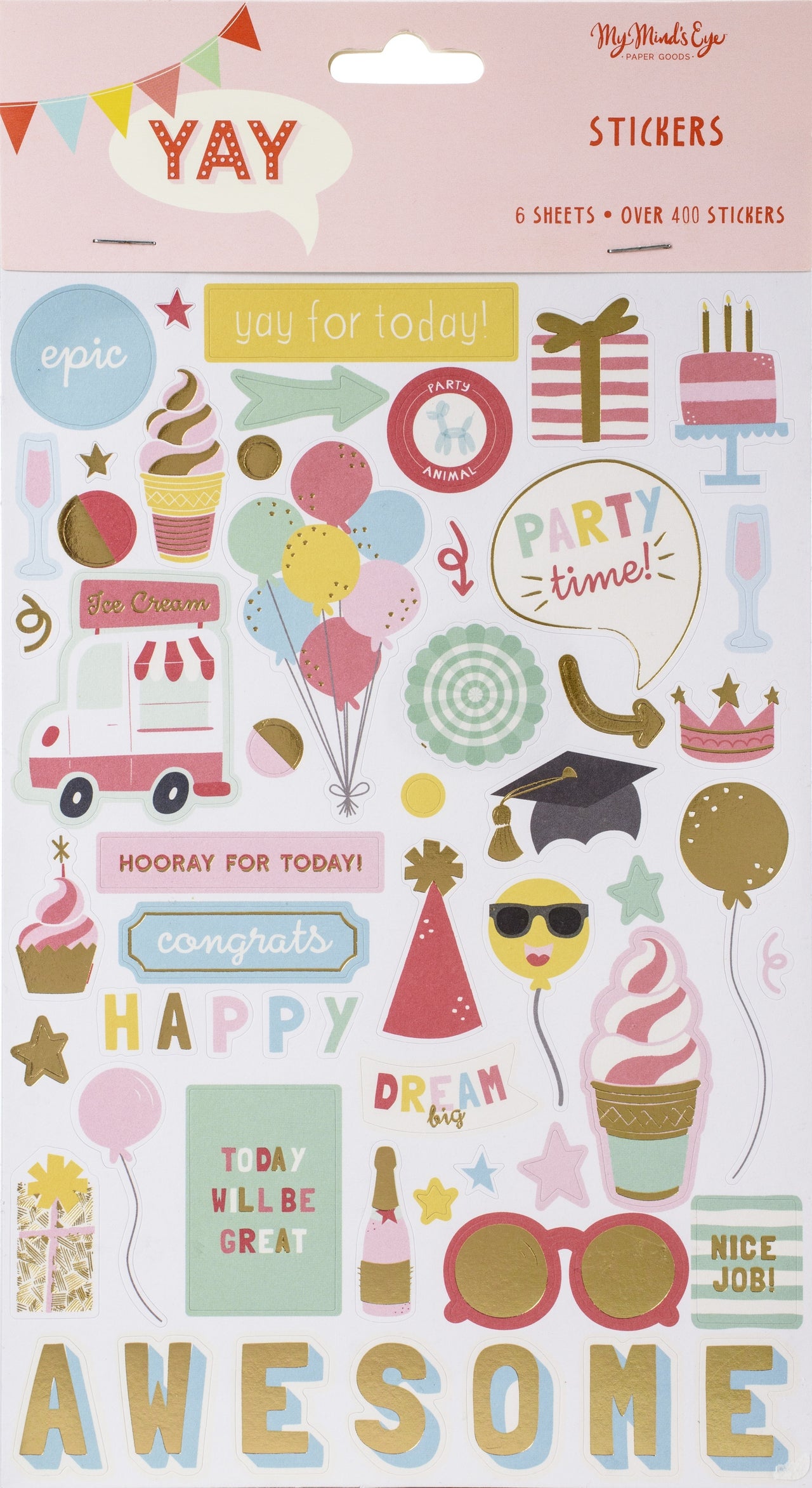 My Minds Eye Yay Stickers 6/Sheets - 621546