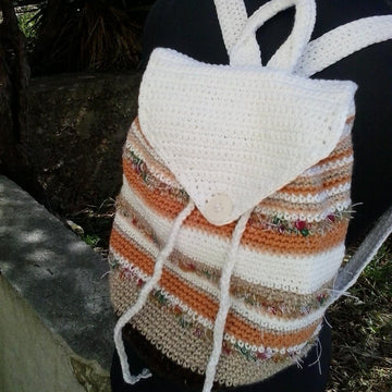 Striped backpack