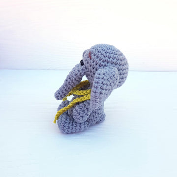 Crochet miniature elephant pattern PDF