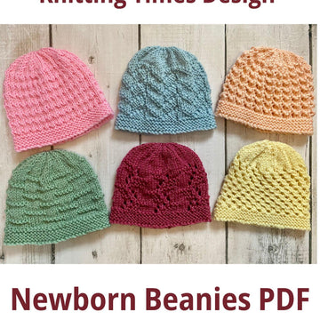 6 Newborn Beanies: Texture and Lace